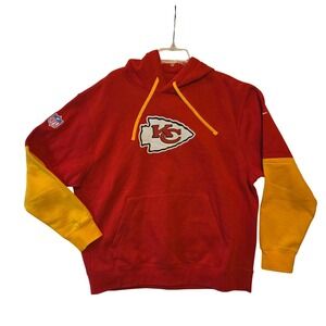 NFL Kansas City Chiefs Nike 2024 Sideline Club Pullover Hoodie -‎ Red Gold XL